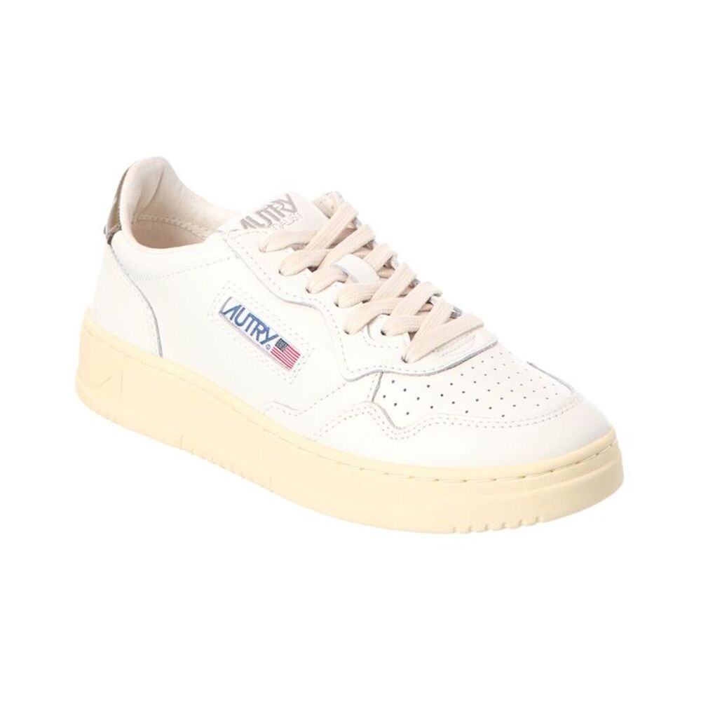 Autry Medalist Leather & Suede Sneaker, White